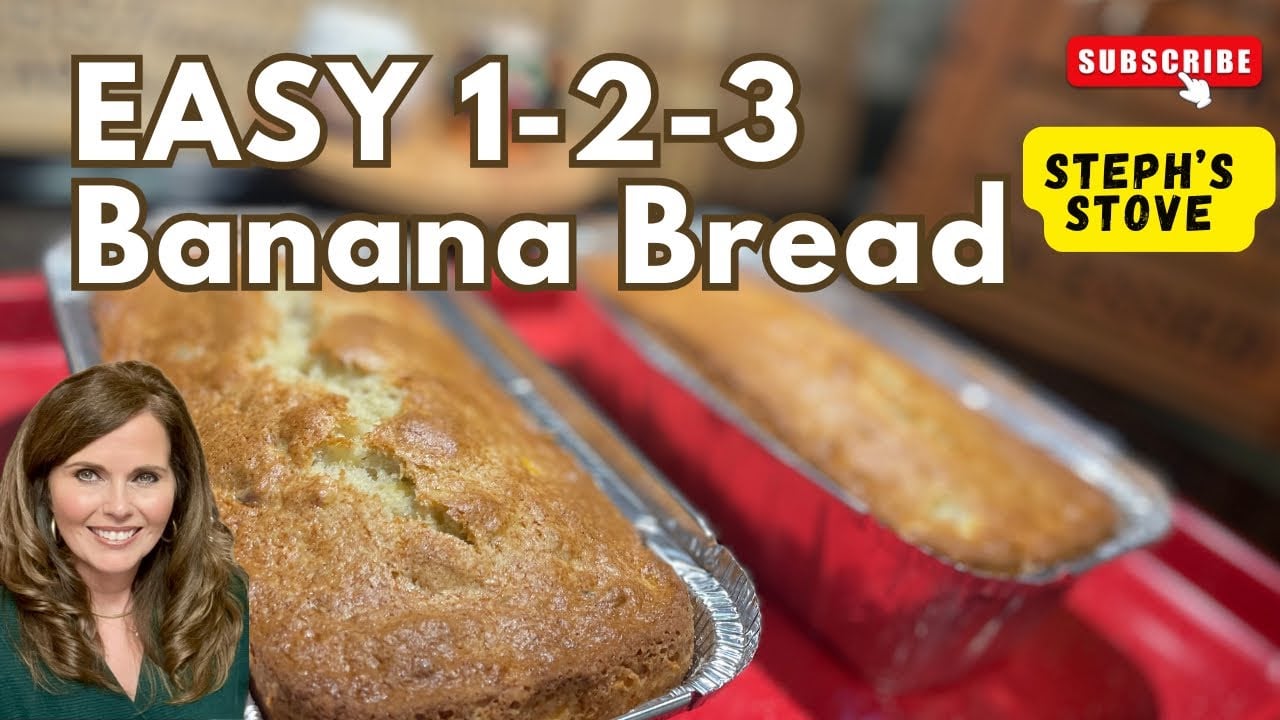 EASY 1-2-3 Banana Bread: Light Fluffy and Delicious - Steph’s Stove