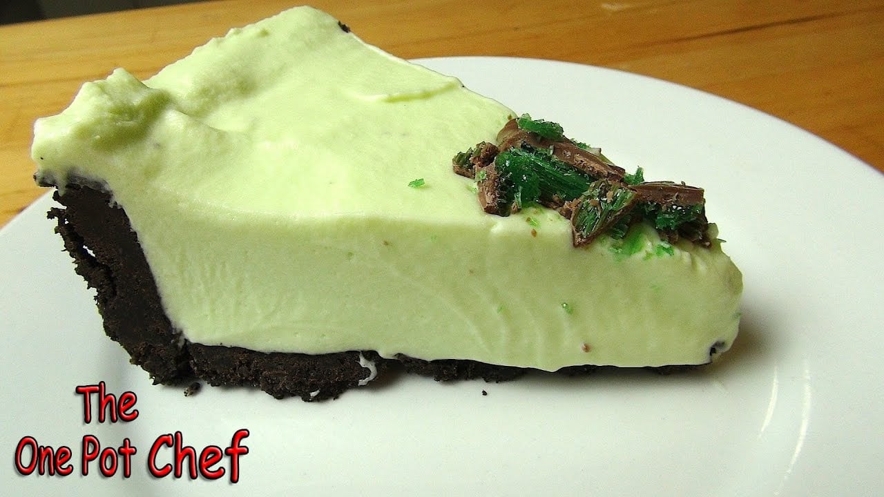 Grasshopper Chocolate Mint Pie | One Pot Chef