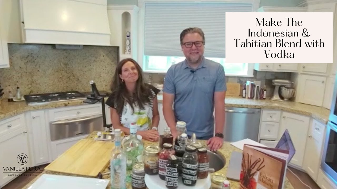 Make the Indonesian & Tahitian Vanilla Extract Blend with Vodka