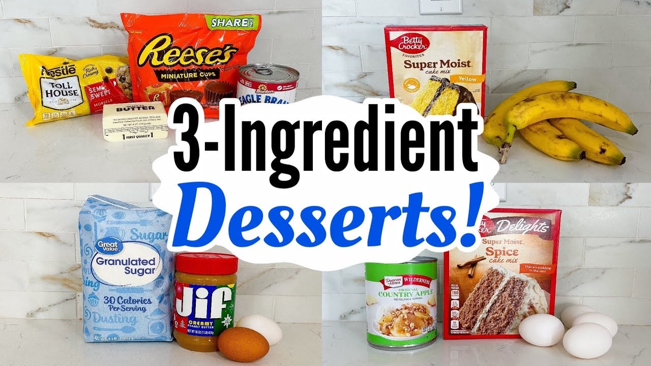 6 EASY 3-Ingredient Desserts | Quick & Simple Tasty Sweet Treats