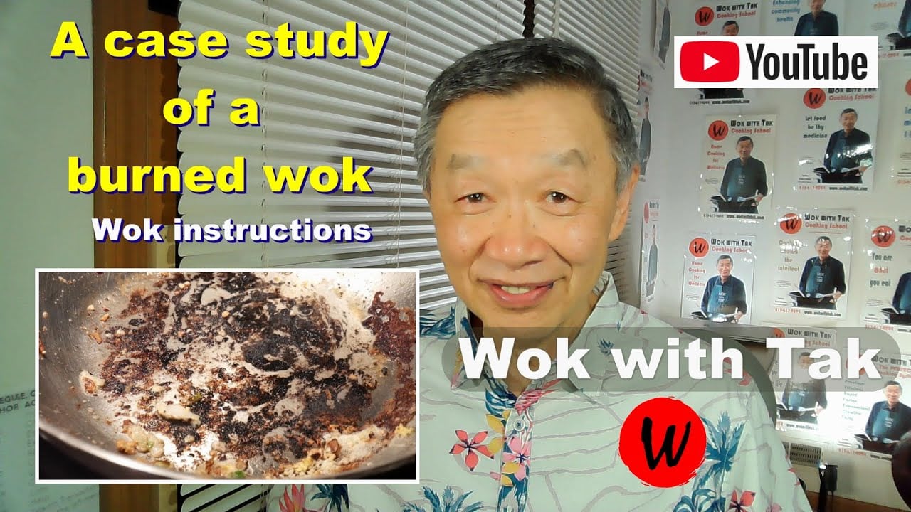 A case study of a burned wok and how to clean it in 5 minutes.  Wok Instructions.