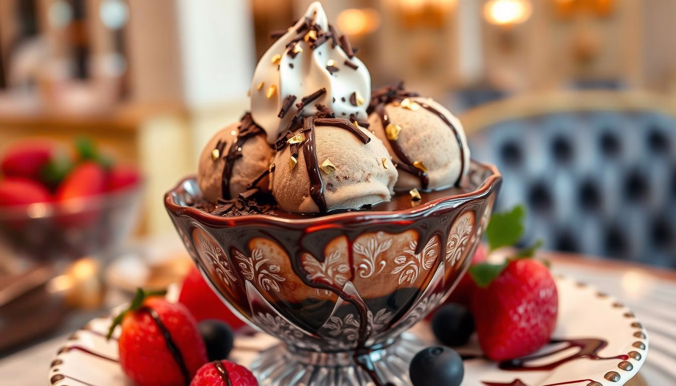 frrrozen haute chocolate ice cream sundae