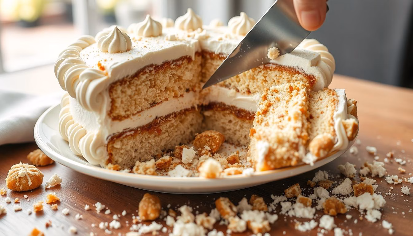 why does my cake crumble when i cut it