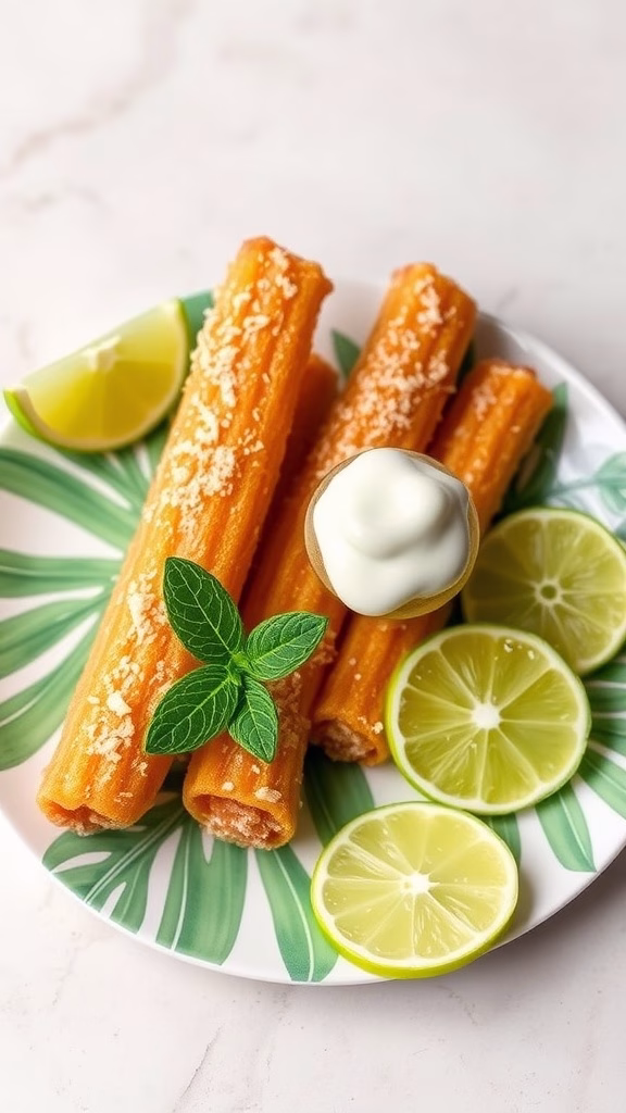 Delicious coconut lime curd filling for churros