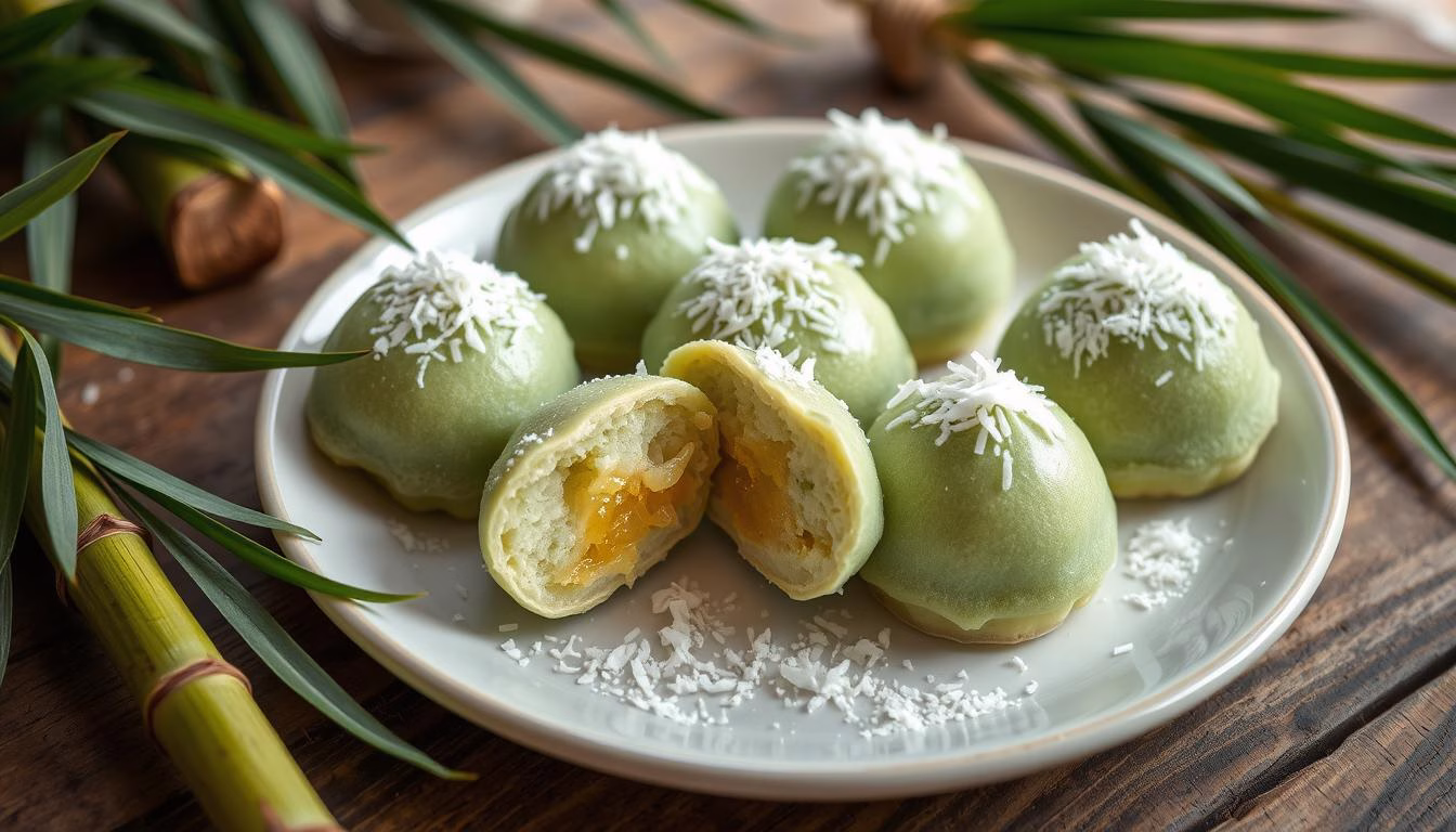 pandan mochi recipe