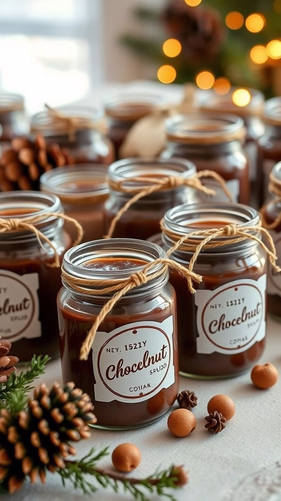 Personalized hazelnut chocolate jars for gifting