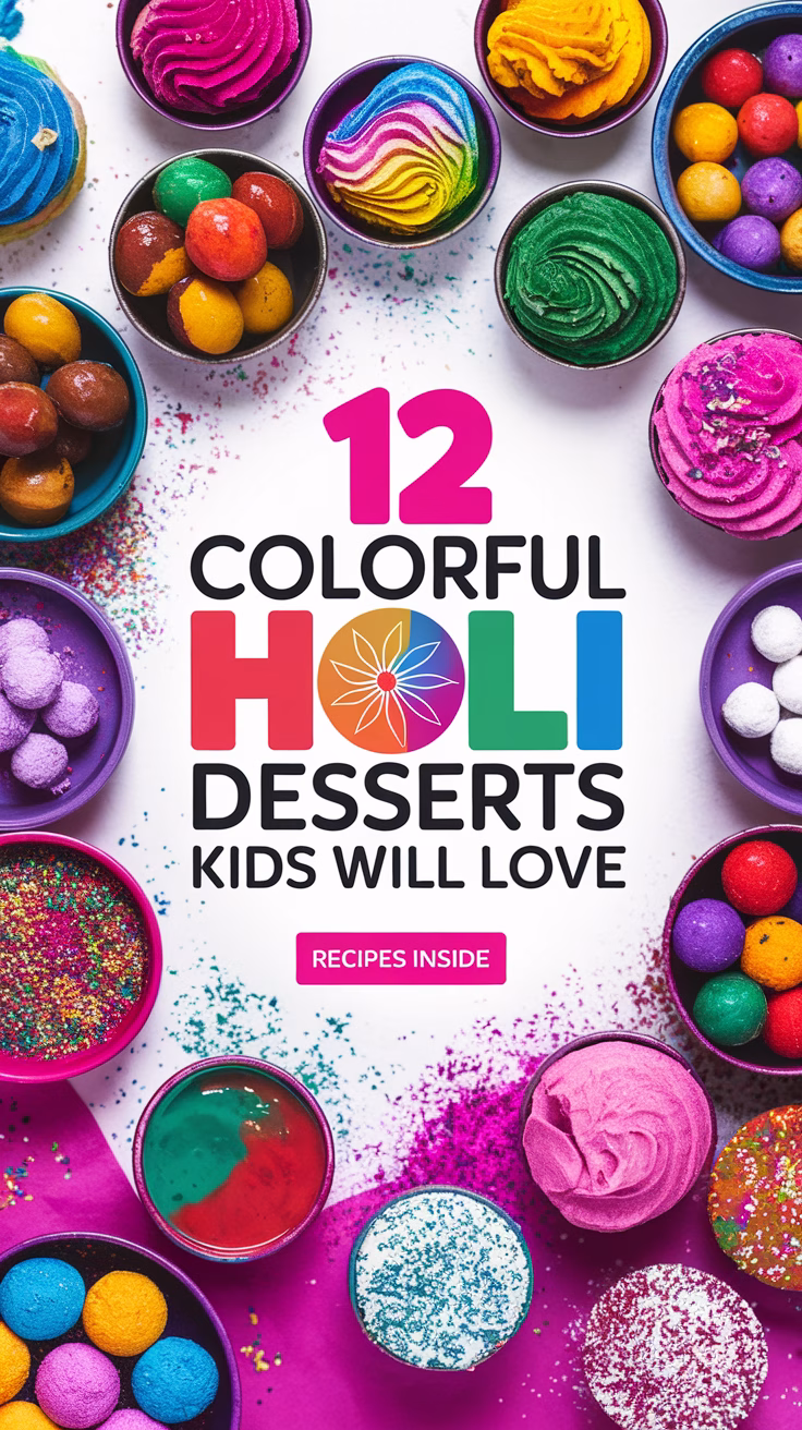 12 Colorful Holi Desserts Kids Will Love