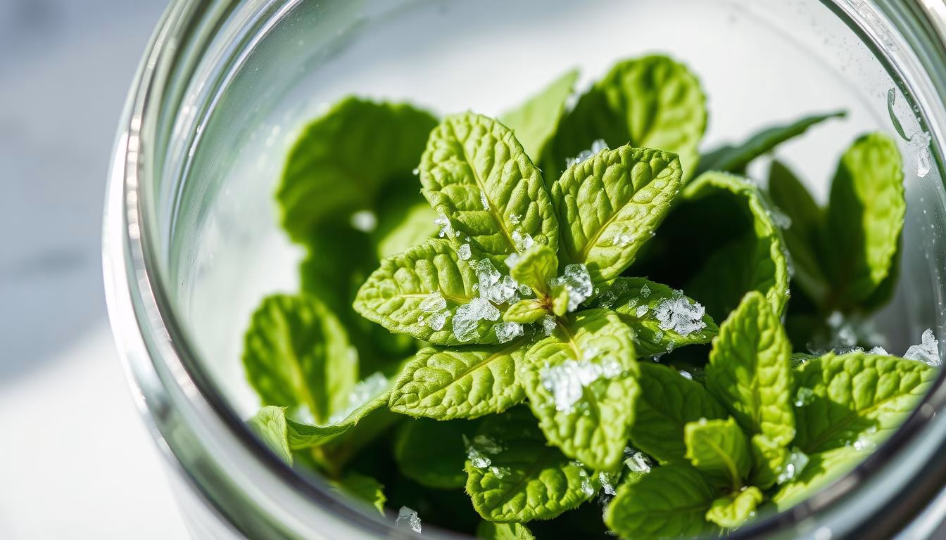 Freezing mint for long-term preservation