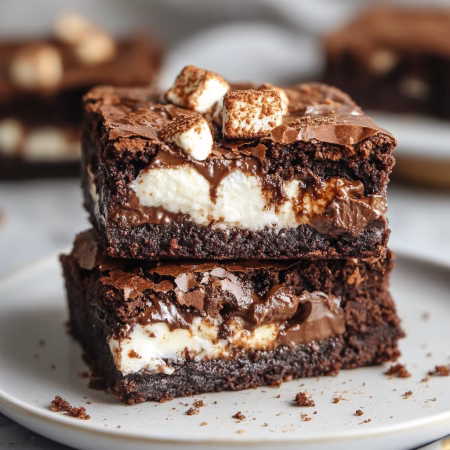 S'mores Stuffed Brownies