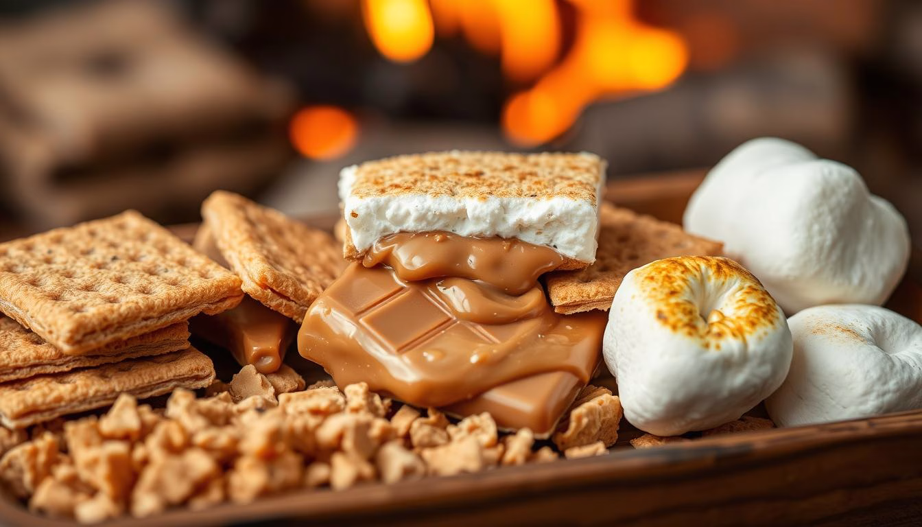 layering s'mores elements