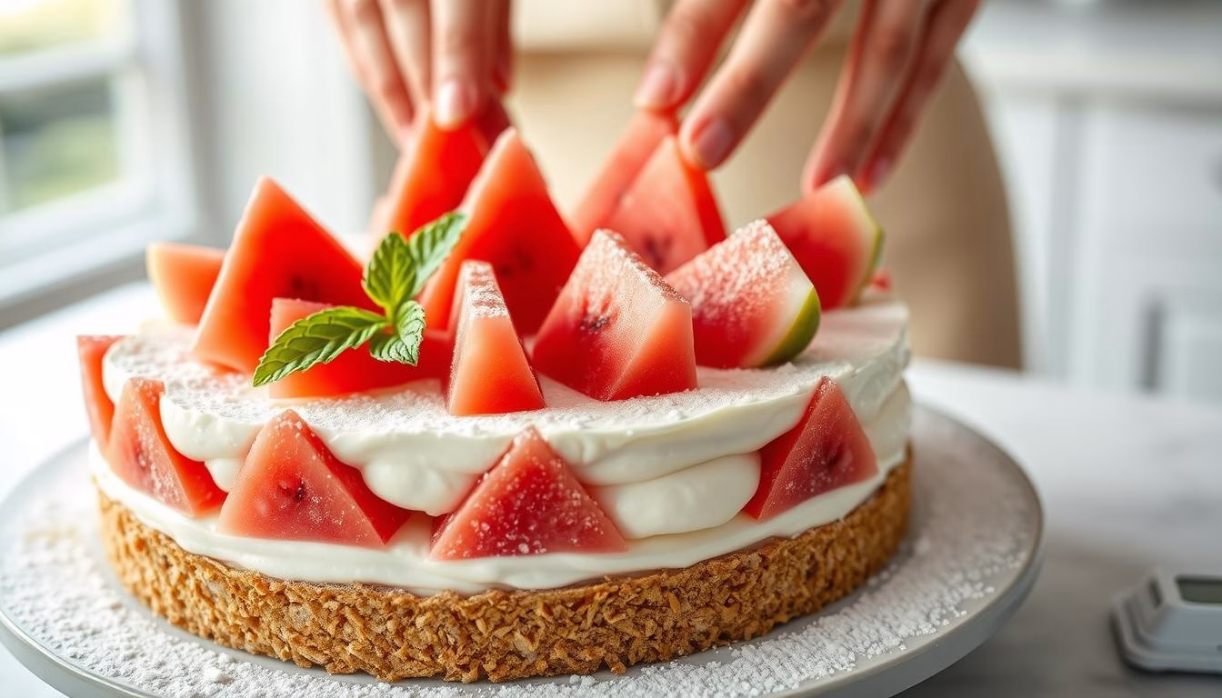 step-by-step dessert assembly