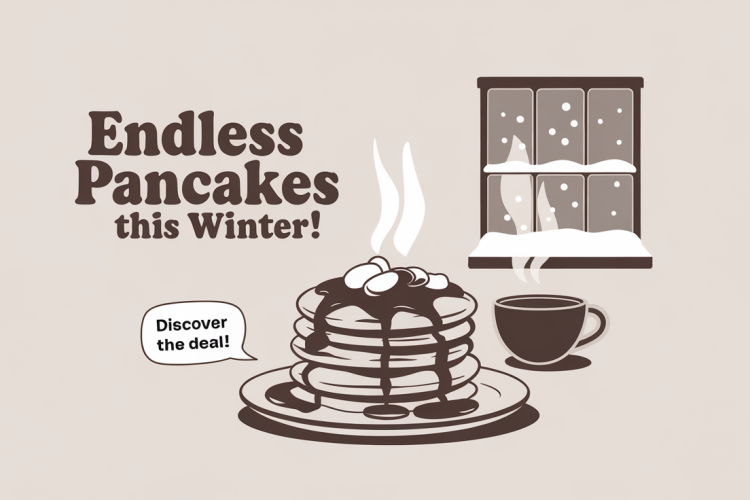 Bill’s Bottomless Pancakes Winter Dining Deal