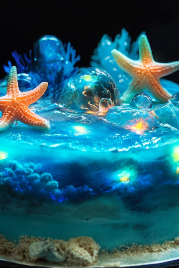 Bioluminescent Inspired Ocean Cake1