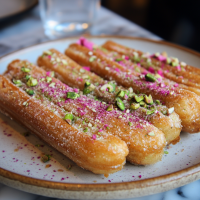 Easy Rose Pistachio Churro Dough Simple & Delicious