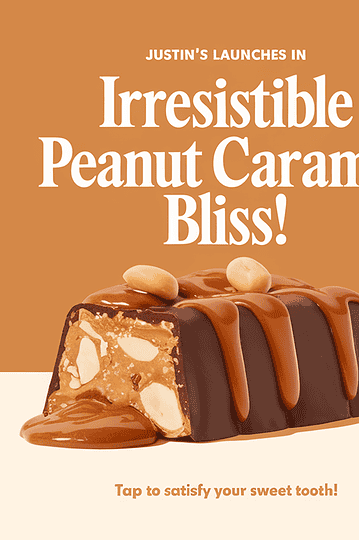 Justin’s Launches Peanut Caramel Nougat Candy Bars