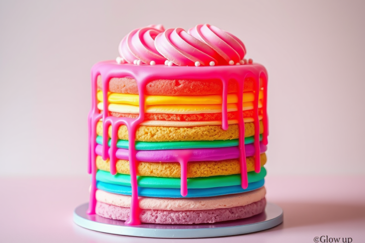 Glow Up with an Easy Neon Layer Cake