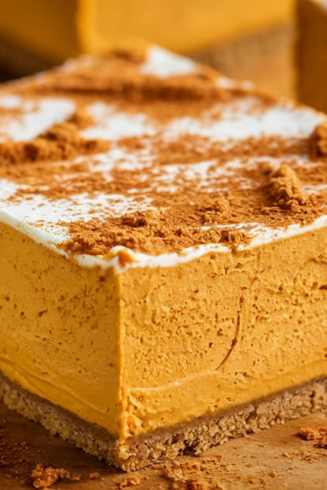 Easy Pumpkin Cheesecake Bar Recipe with Graham Cracker Crust