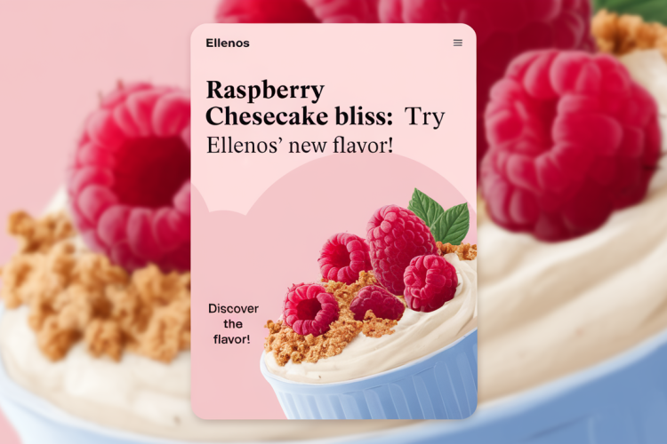 Ellenos Yogurt’s New Raspberry Cheesecake Flavor