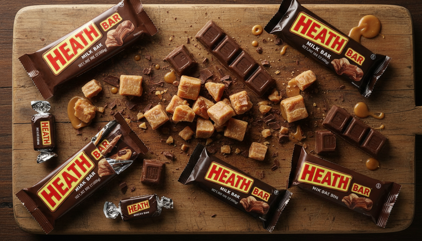 Heath Bar toffee pieces with almond bits
