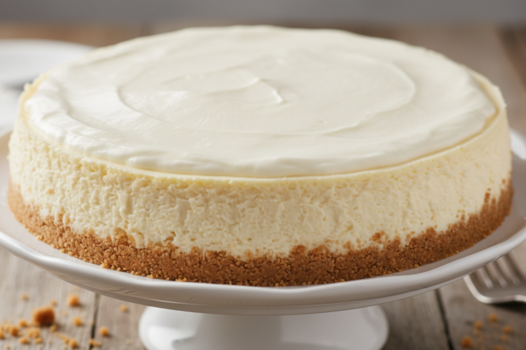 ny cheesecake sour cream topping featured