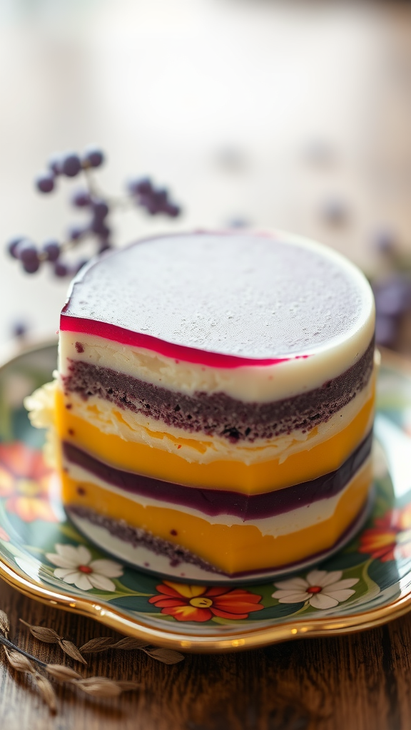 Sapin-Sapin, a colorful layered rice cake dessert