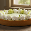 Easy key lime pie with graham cracker crust and whipped cream