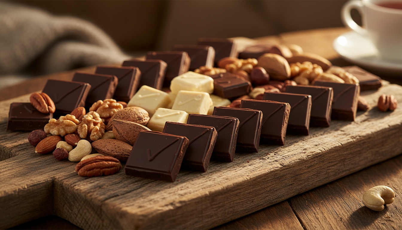 Gluten free chocolate alternatives selection for celiacs