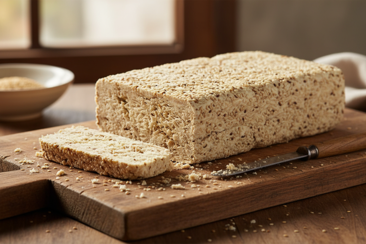 Does Halva Need to Be Refrigerated? halva block on cutting board