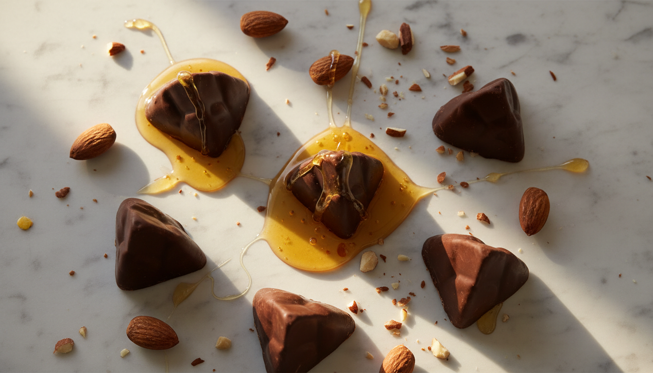 Is Toblerone gluten free - triangular chocolate pieces with almonds and honey