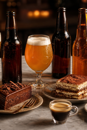 Non alcoholic beer for dessert