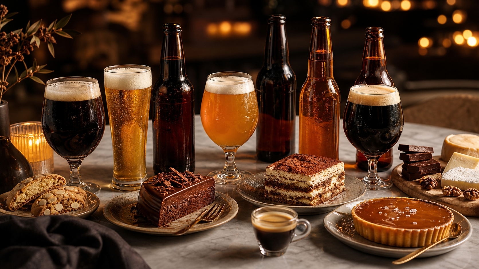Non alcoholic beer for dessert